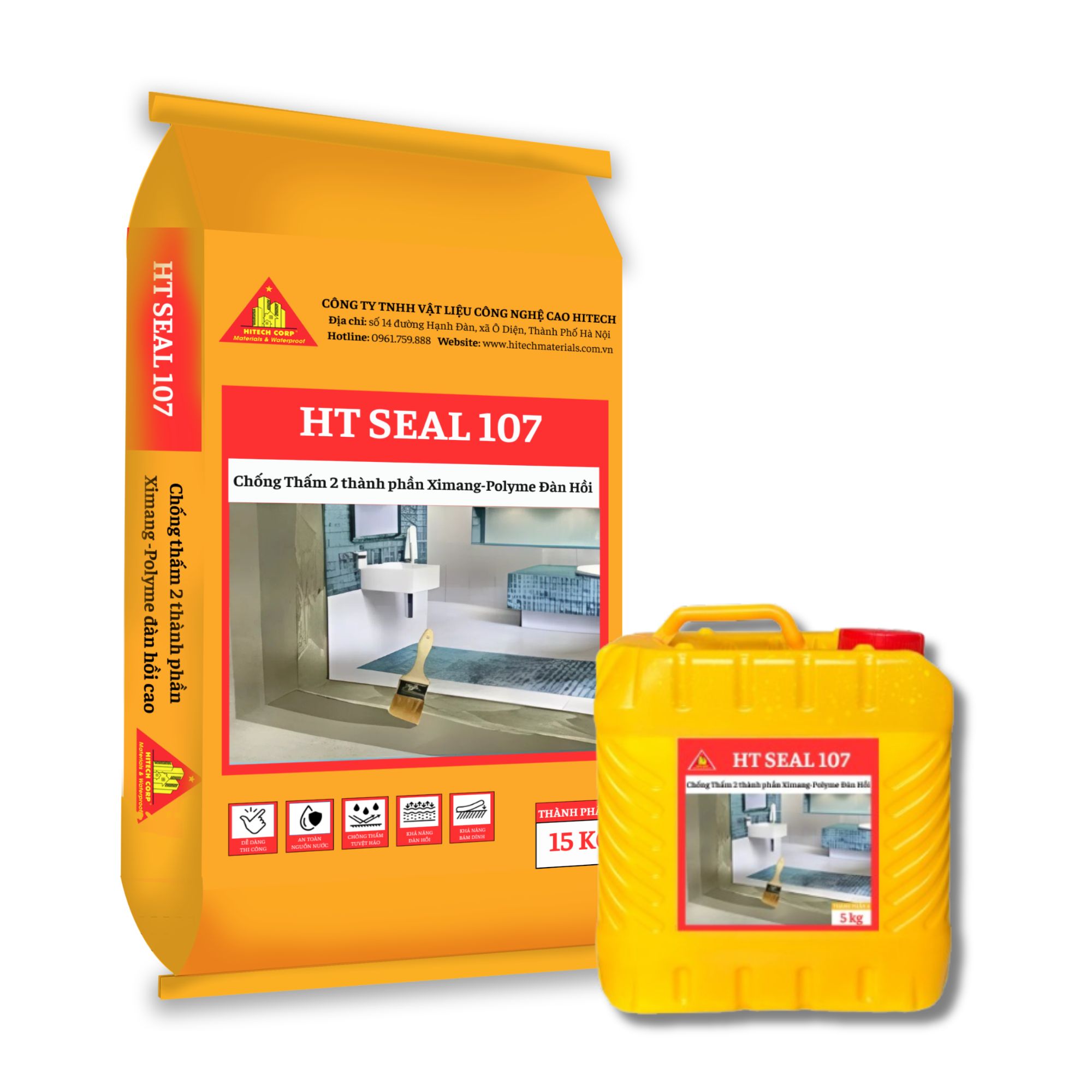 HT SEAL 107 | Chống Thấm Xi Măng Polyme Hai Thành Phần&nbsp;